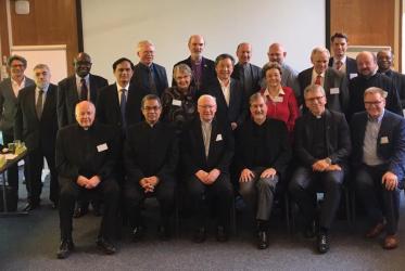 The leadership of the WCC, Pentecostal World Fellowship (PWF), World Evangelical Alliance (WEA), and the Vatican's officials for promoting Christian Unity met together for the first time, in a historic meeting. Photo: WCC/Marianne Ejdersten