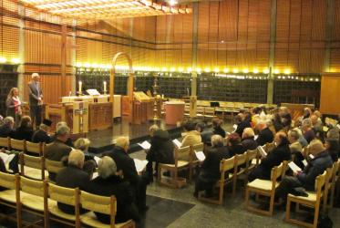 Service célébré au Centre œcuménique de Genève le 21 janvier, pendant la Semaine de prière pour l’unité des chrétiens. La prédication a été dite par le pasteur Emmanuel Fuchs, président de l’Église protestante de Genève.