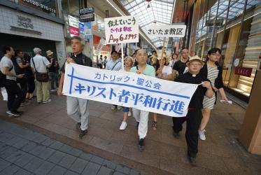 March towards the Memorial Cathedral, Hiroshima. © Paul Jeffrey/WCC