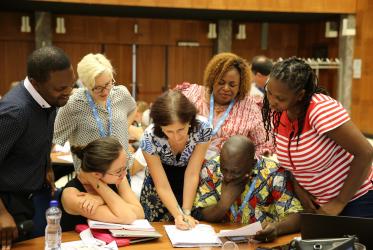 The Advocacy for Faith-based Organizations on Women’s Human Rights group meeting . Photo: Peter Kenny/LWF/WCC
