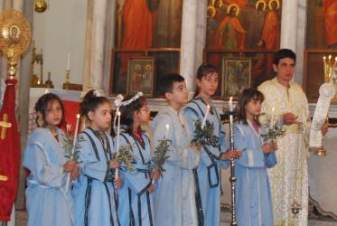 Pie de imagen: Domingo de Ramos en el Patriarcado Griego Ortodoxo de Antioquía (Damasco, 2008). © Annegret Kapp/WCC 