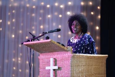 La Dra. Agnes Abuom, la primera moderadora africana del Consejo Mundial de Iglesias. Foto: © Albin Hillert/CMI 