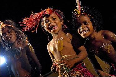 Aboriginal children dancing. Photo: Rusty Stewart